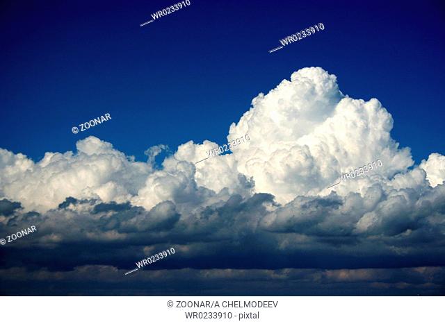 Big cloud on blue sky background 2