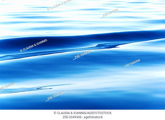 Close up of blue ocean water surface