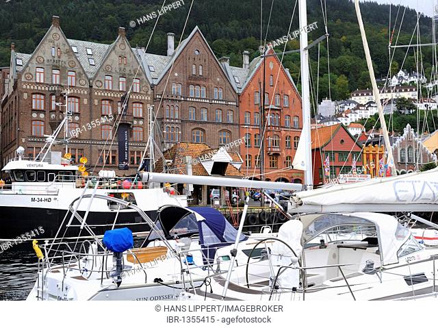Bryggen, the old port area of Bergen, Norway, Scandinavia, Northern Europe