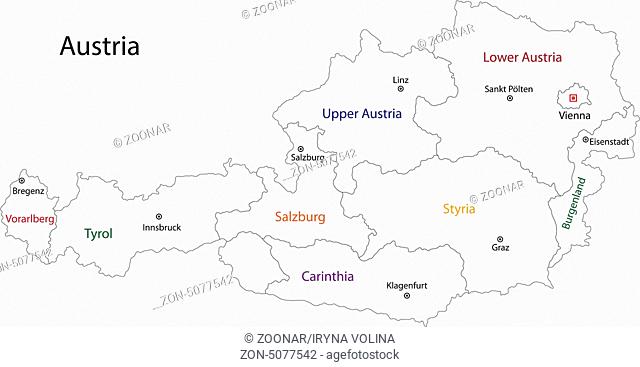 Outline Austria map