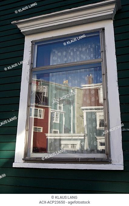 Reflection of Colourful Houses, St. John's, Newfoundland, Canada