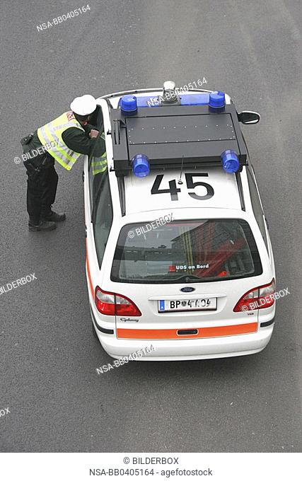 austrian police car with colleague