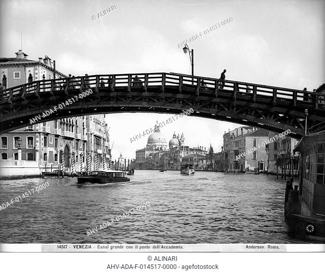 Accademia Bridge over the Grand Canal in Venice (1933), shot 1901 by Anderson