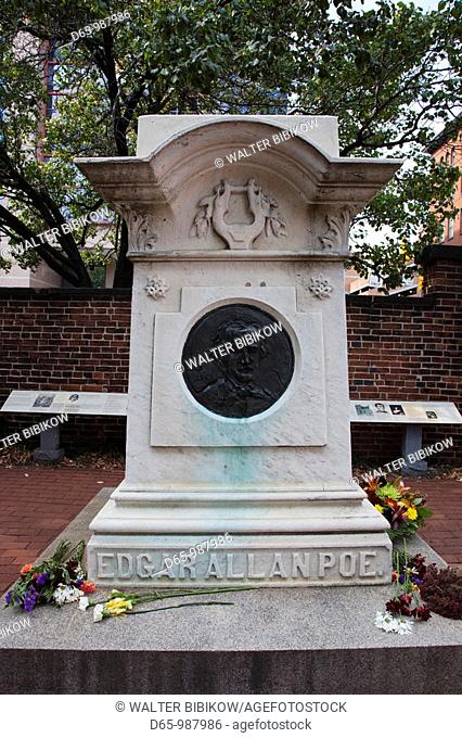 USA, Maryland, Baltimore, grave of Edgar Allan Poe, American writer