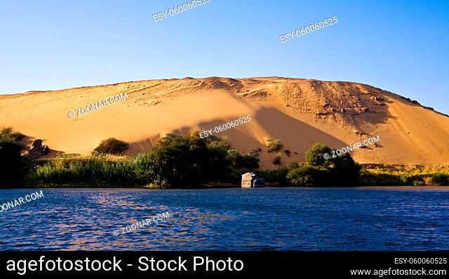 The west bank of the river Nile, Egypt