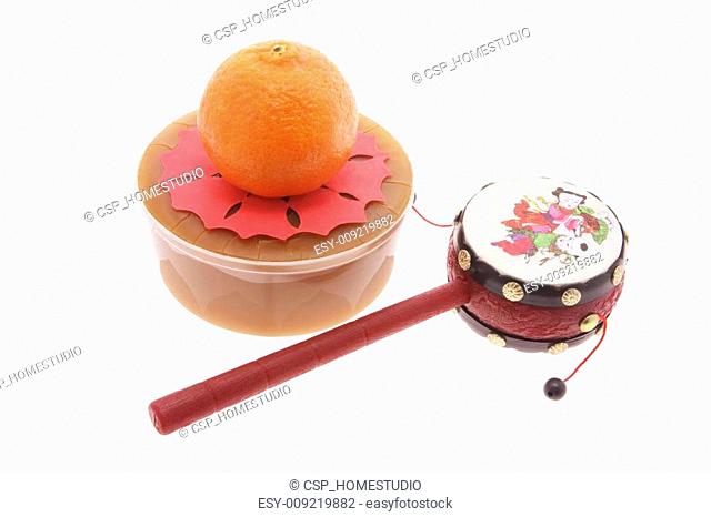 Mandarin, Tambourine, Chinese New Year Cake