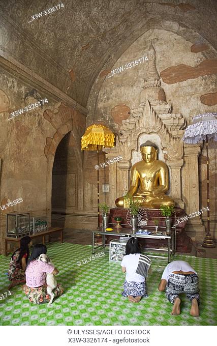 Htilominlo temple, Old Bagan and Nyaung U village area, Mandalay region, Myanmar, Asia