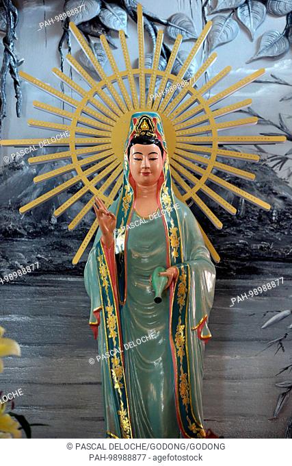 Quan The Am buddhist pagoda. Quan Am bodhisattva of compassion or goddess of Mercy. Danang. Vietnam. | usage worldwide. - Hoi An/Quang Nam/Vietnam