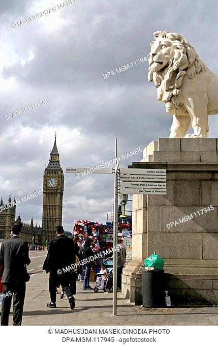 Big Ben and  The House Of Parliament ; London ; U.K. United Kingdom England