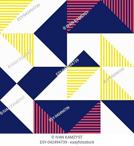 Simple geometric artwork with editable bold blocks. Scandinavian style. Universal abstract seamless pattern for wallpaper, web or prints cover, textile