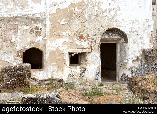 entrace door of old ruine in Moura portugal Alentejo area