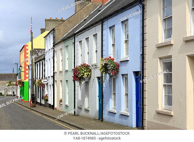 Glenarm, Co Antrim, Northern Ireland, UK, Europe  Row of traditional terraced houses in picturesque village