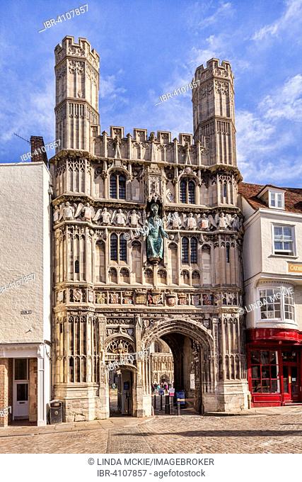 Christ Church Gate, Canterbury Cathedral, Canterbury, Kent, England, United Kingdom