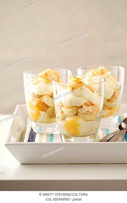 Parfaits in glasses