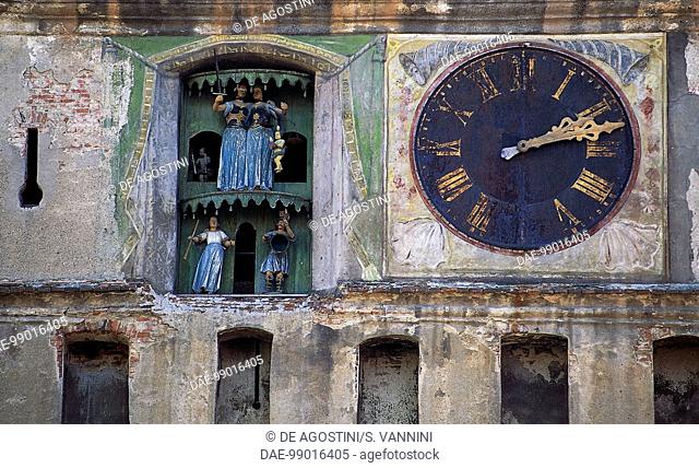 Clock Tower (Turnu cu ceas) (1556), walls of the Sighisoara citadel (Unesco World Heritage List, 1999), Romania