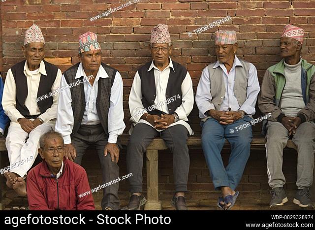 Nepal, Patan, Dashain festival, men, people, , Credit:Tibor Bognar / Avalon