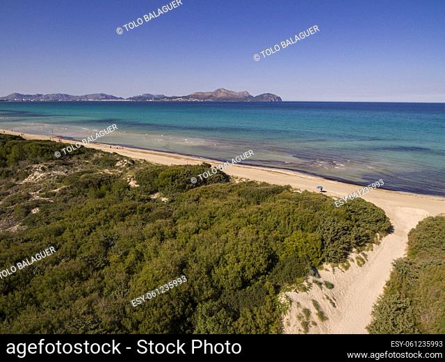 Casetes des Capellans, Playa de Muro - Es Comú, termino municipal de Muro, Mallorca, balearic islands, spain, europe