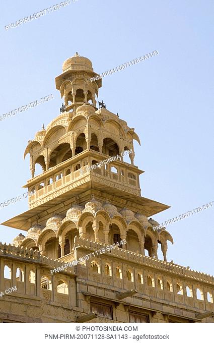 High section view of a tower, Tazia Tower, Jaisalmer, Rajasthan, India