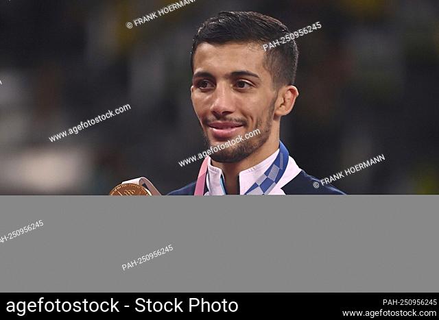 Award ceremony, victory ceremony, Mohammadreza GERAEI (IRI), winner, winner, Olympic champion, 1st place, gold medal, gold medalist, Olympic champion
