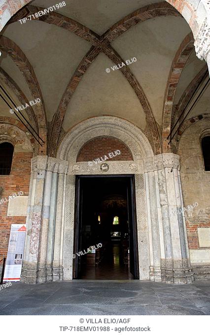 Europe, Italy, Lombardy, Milan, Abbey of S. Ambrogio. Early Christian and medieval Romanesque church