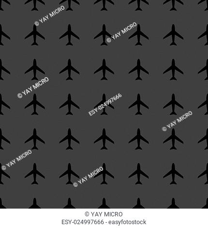 Plane web icon. flat design. Seamless pattern
