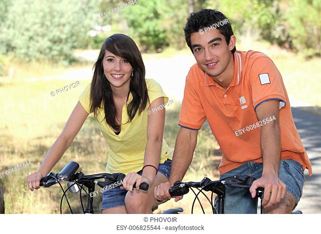 teenagers on a bike ride