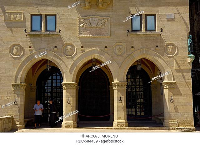 San Marino, Palazzo Pubblico, Piazza della Liberta, Monte Titano, Republic of San Marino, Italy, Europe