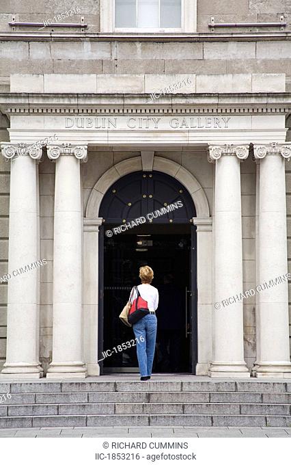 Person entering the Dublin City Gallery, Dublin City, County Dublin, Ireland