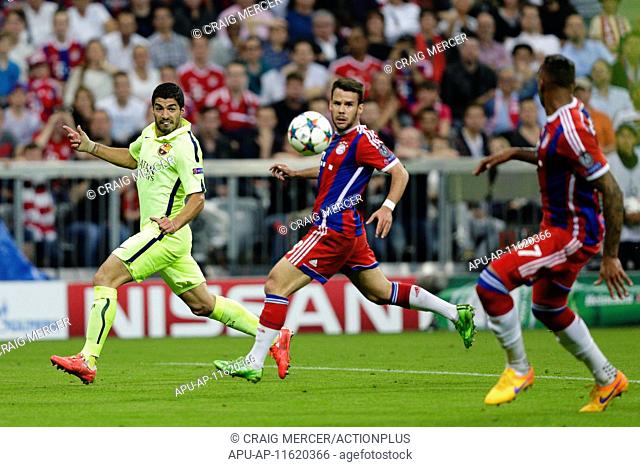 2015 Champions League Football Semi Final 2nd Leg Bayern Munich v Barcelona May 12th. 12.05.2015. Munich, Germany. Champions League Football Semi Final 2nd Leg