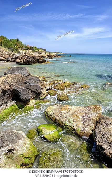 Location Marinella Isola di C. Rizzuto, district of Crotone, Marine protected natural area Capo Rizzuto, Marinella beach, Calabria, Italy, Europe