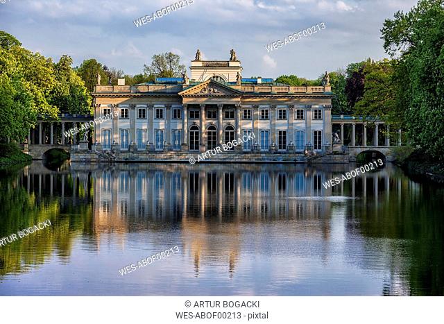 Poland, Warsaw, Royal Lazienki Park, Palace on the Isle, northern facade
