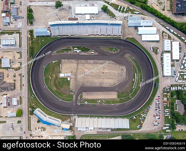 July 19, 2020 - Knoxville, Iowa, USA: Knoxville Raceway is a semi-banked 1/2 mile dirt oval raceway (zook clay) located at the Marion County Fairgrounds in...