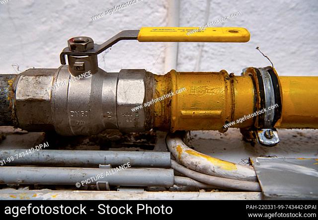31 March 2022, Bavaria, Munich: A gas pipeline is seen in the basement of an apartment building. Energy market experts believe it is possible that the volumes...