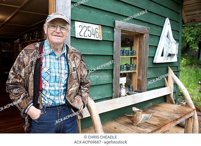 Billy Proctor at his Museum and Gift Shop in Proctor Bay, British Columbia, Canada