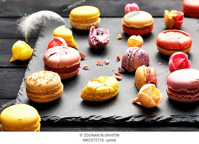 French delicious dessert macaroons