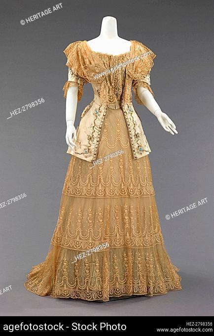 Evening dress, French, ca. 1895. Creator: Rouff