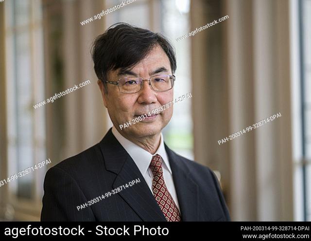 14 March 2020, Hessen, Frankfurt/Main: The Japanese immunologist Shimon Sakaguchi is about to receive the Paul Ehrlich and Ludwig Darmstaedter Prize in a...