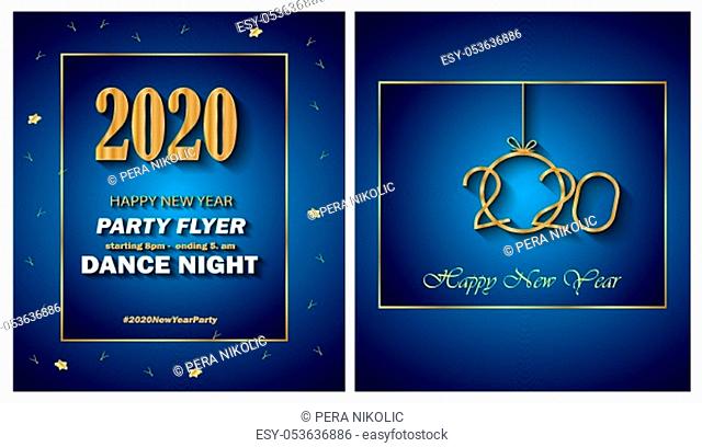 2020 Happy New Year background for your seasonal invitations, festive posters, greetings cards