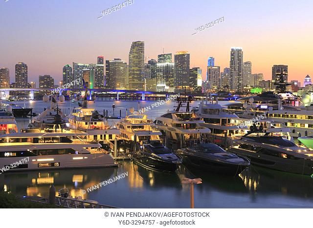 Miami at Sunset, Florida, USA