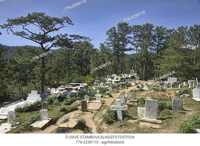 Igorot cemetery in Echo Valley, Sagada, Mountain Province, Philippines