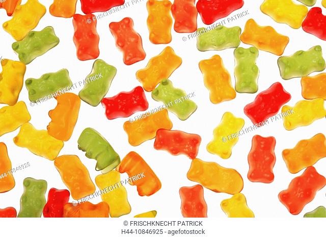 Candy, gummi bear, jelly baby, sweets, candy, bright, colorful, colourful, studio, food, sweet, confectionery