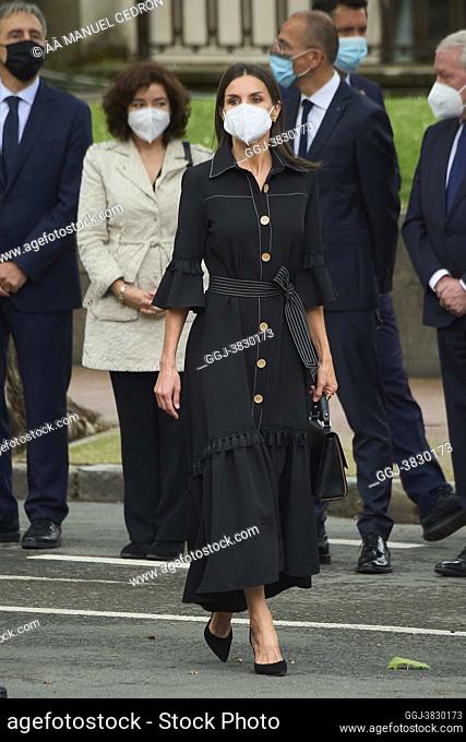 Queen Letizia of Spain attends inauguration of the Victims of Terrorism Memorial Centre on June 1, 2021 in Vitoria-Gasteiz, Spain