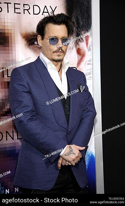Johnny Depp at the Los Angeles premiere of ""Transcendence"" held at the Regency Village Theatre in Westwood on April 10, 2014 in Los Angeles, California