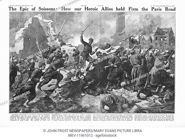 1915 War Illustrated Battle for Soissons