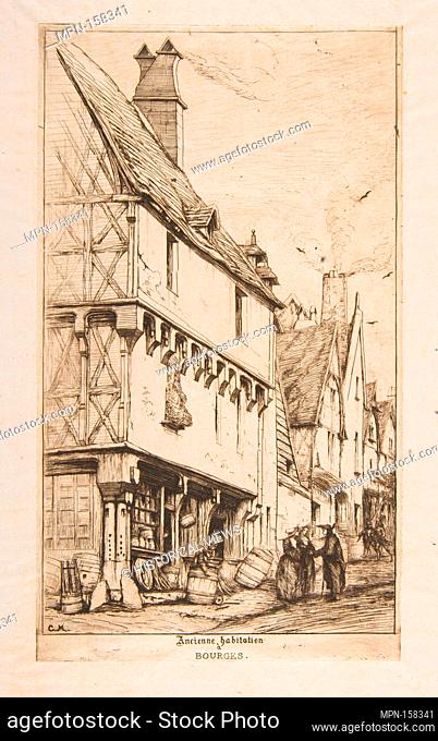 An Old House, or The Musician's House, Bourges. Artist: Charles Meryon (French, 1821-1868); Date: 1860; Medium: Etching with drypoint; fifth state of five;...