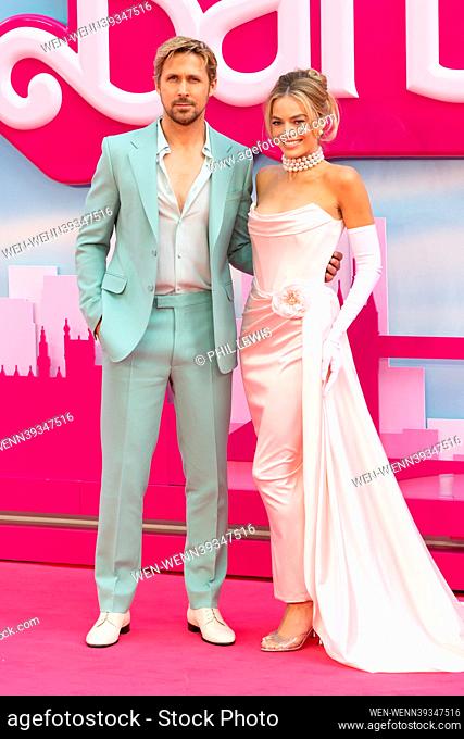 Celebs attend the European Premiere of Barbie in Leicester Square Featuring: Ryan Gosling, Margot Robbie Where: London, United Kingdom When: 12 Jul 2023 Credit:...