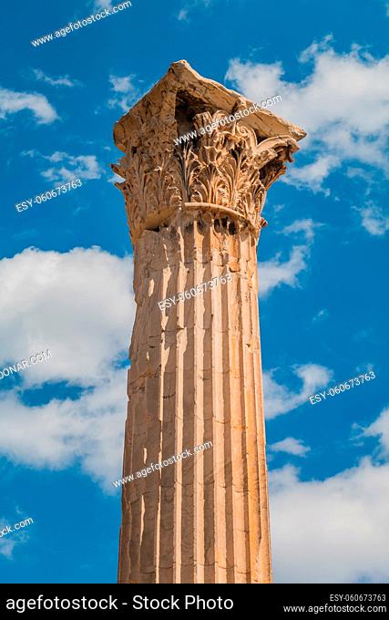 A picture of one of the columns of the Temple of Olympian Zeus (Athens)