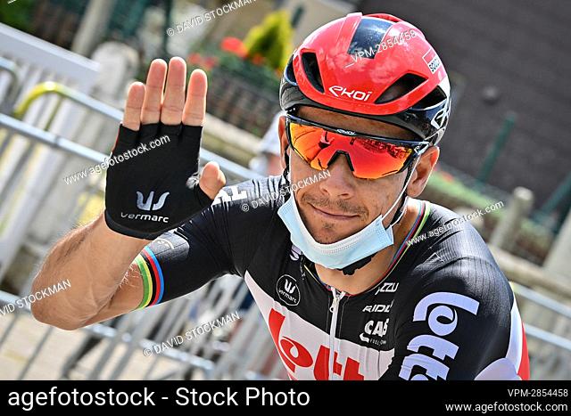 Belgian Philippe Gilbert of Lotto Soudal at the start of the third stage of the Baloise Belgium Tour cycling race, 174, 4 km from Gingelom to...