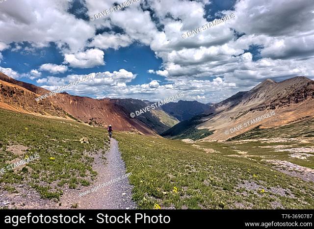 Hiking to Blackhawk Pass on the 485 mile Colorado Trail, Colorado