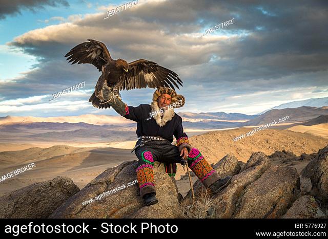 Old eagle hunter. Bayan-Ulgii province, Mongolia, Asia